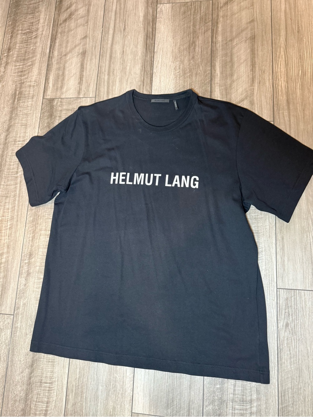 Helmut Lang Black Logo Crew Tee
